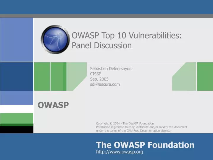 owasp top 10 vulnerabilities panel discussion