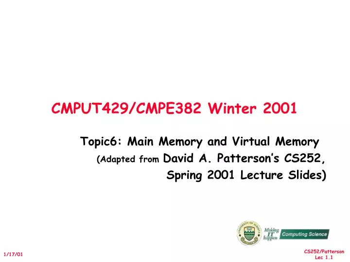 cmput429 cmpe382 winter 2001