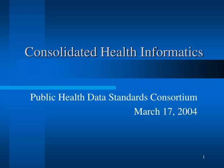 consolidated health informatics