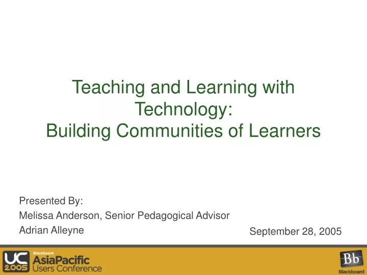 teaching and learning with technology building communities of learners