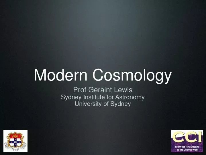 modern cosmology