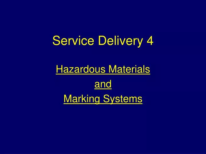 service delivery 4