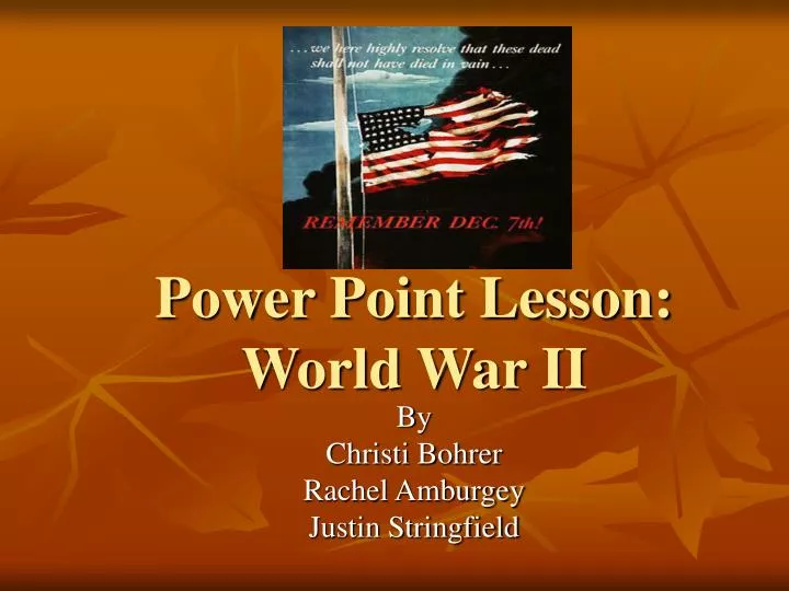 power point lesson world war ii