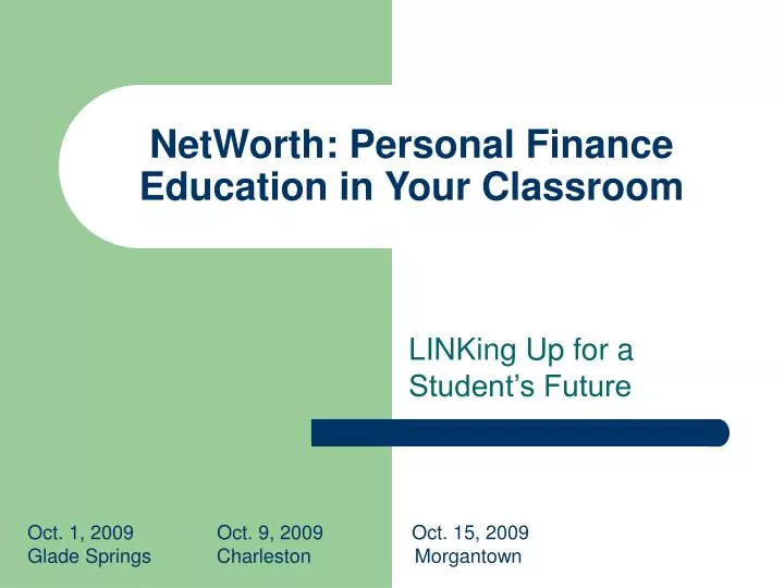 networth personal finance education in your classroom