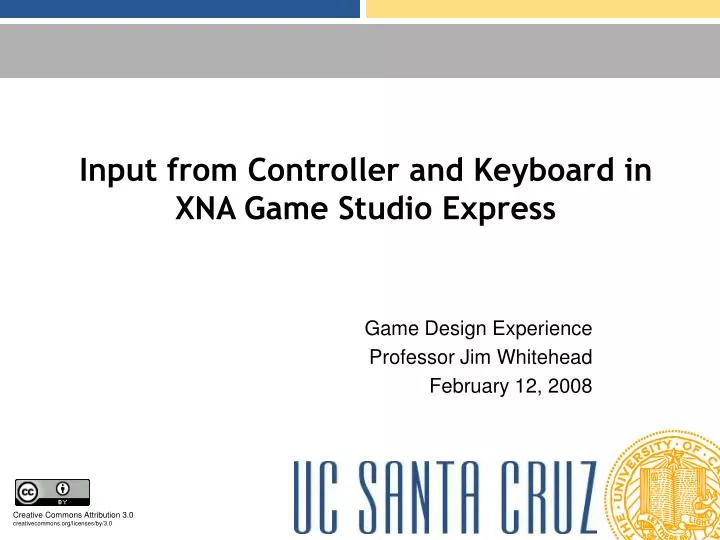 input from controller and keyboard in xna game studio express