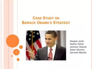 Case Study on Barack Obama’s Strategy