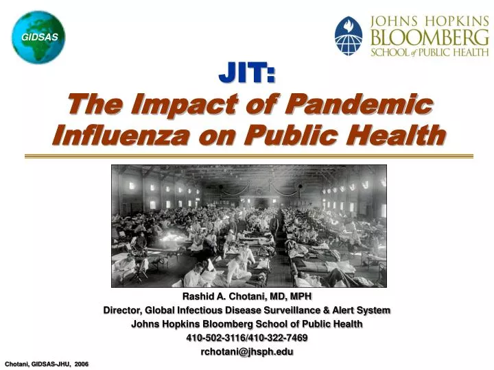 jit the impact of pandemic influenza on public health