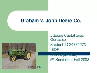 Graham v. John Deere Co.