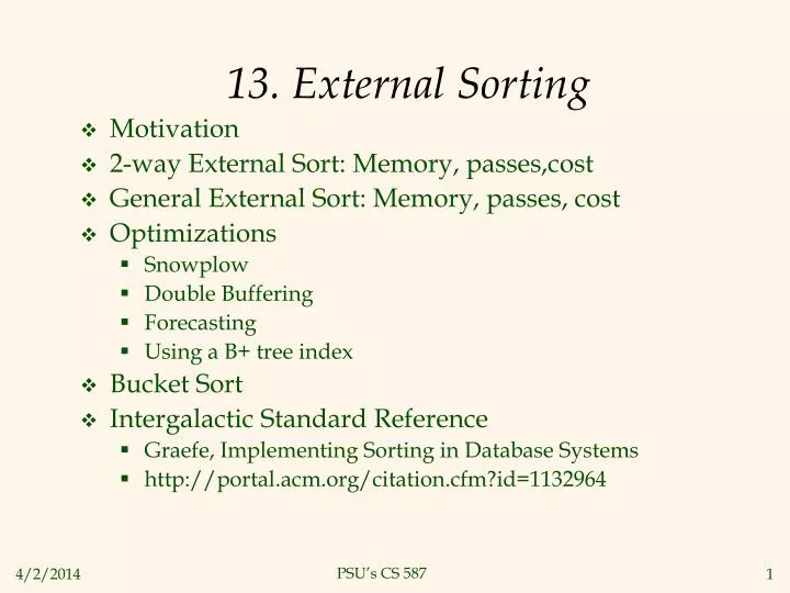 13 external sorting