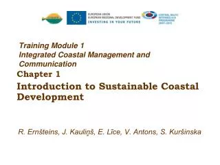Training Module 1 Integrated Coastal Management and Communication