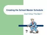 Creating the School Master Schedule - slide 1