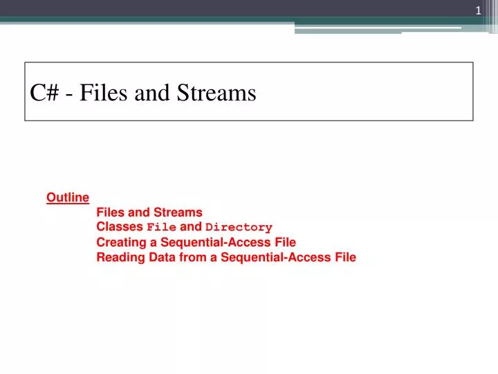 c files and streams