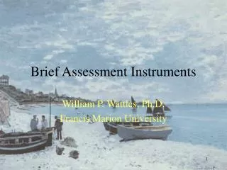 Brief Assessment Instruments