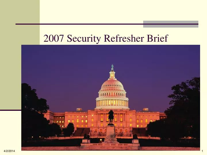 2007 security refresher brief