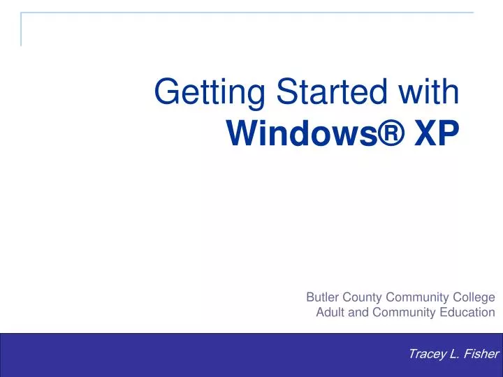 getting started with windows xp