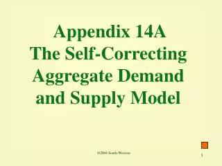 Appendix 14A The Self-Correcting Aggregate Demand and Supply Model