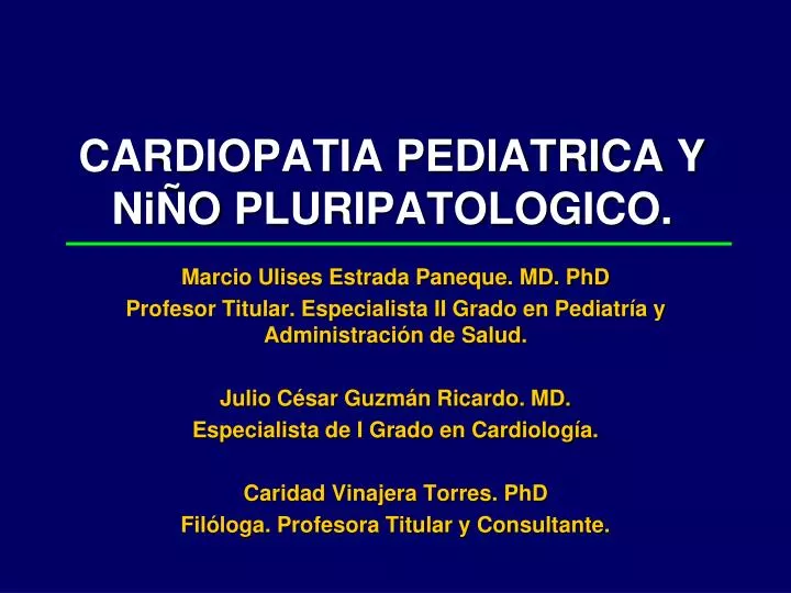 cardiopatia pediatrica y ni o pluripatologico