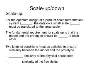 Scale-up/down