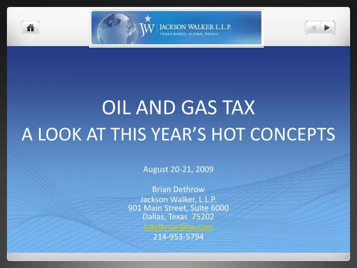 oil and gas tax a look at this year s hot concepts