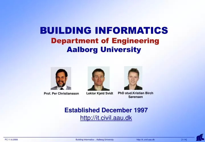 building informatics department of engineering aalborg university