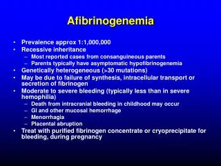 Afibrinogenemia
