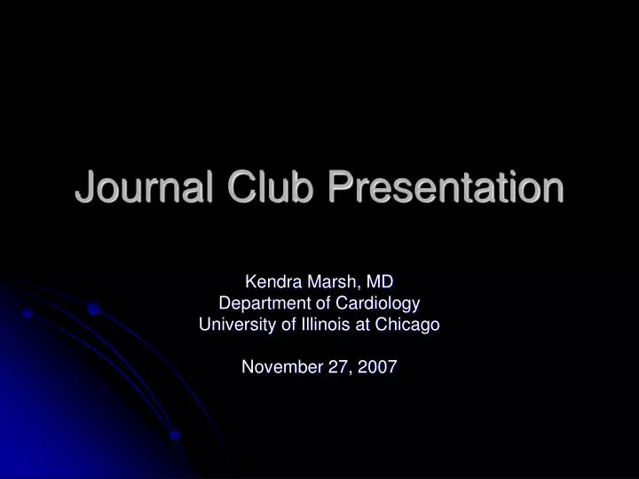 journal club presentation slideshare 2022
