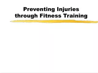 preventing injuries through fitness training