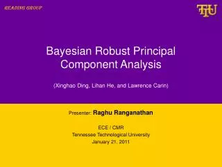 Bayesian Robust Principal Component Analysis