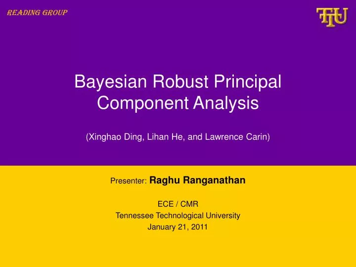 bayesian robust principal component analysis