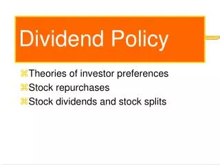 Dividend Policy