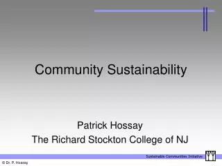 Community Sustainability