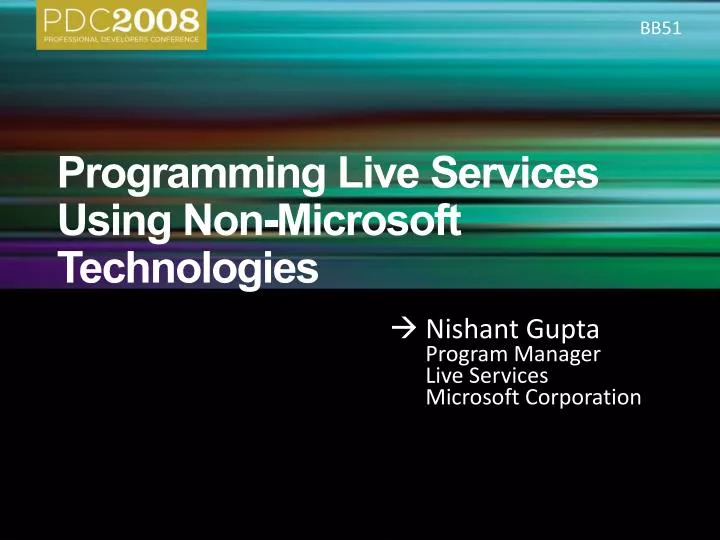 programming live services using non microsoft technologies