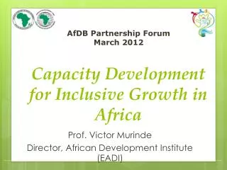 AfDB Partnership Forum March 2012