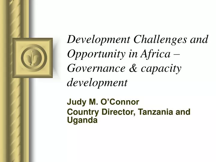 development challenges and opportunity in africa governance capacity development