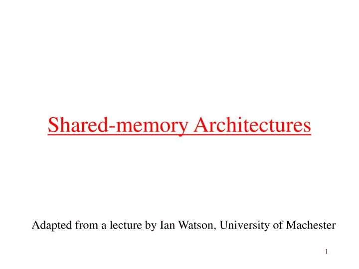 shared memory architectures