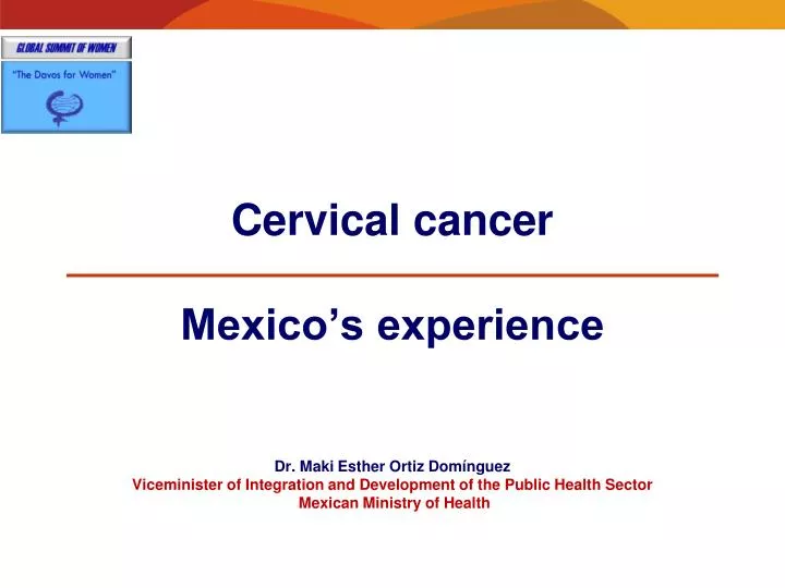cervical cancer mexico s experience