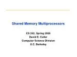 Shared Memory Multiprocessors - slide 1