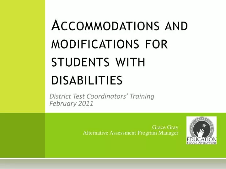 presentation accommodations for students with disabilities