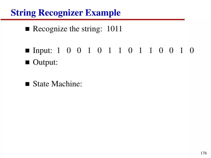 string recognizer example