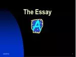 The Essay - slide 1