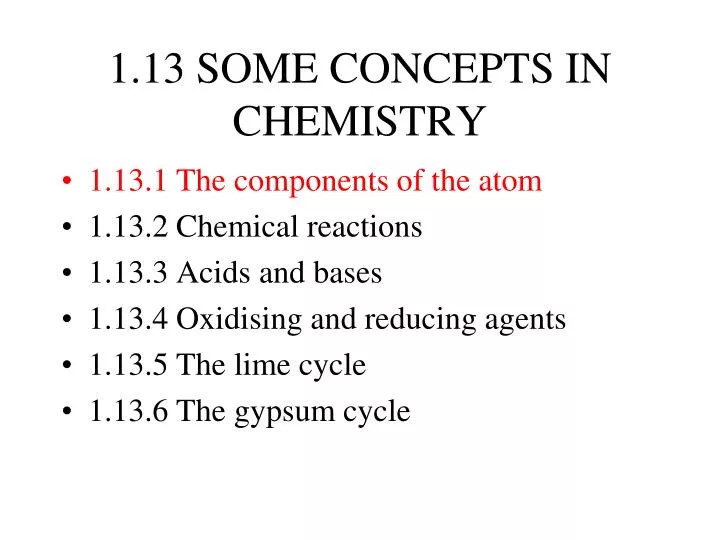1 13 some concepts in chemistry