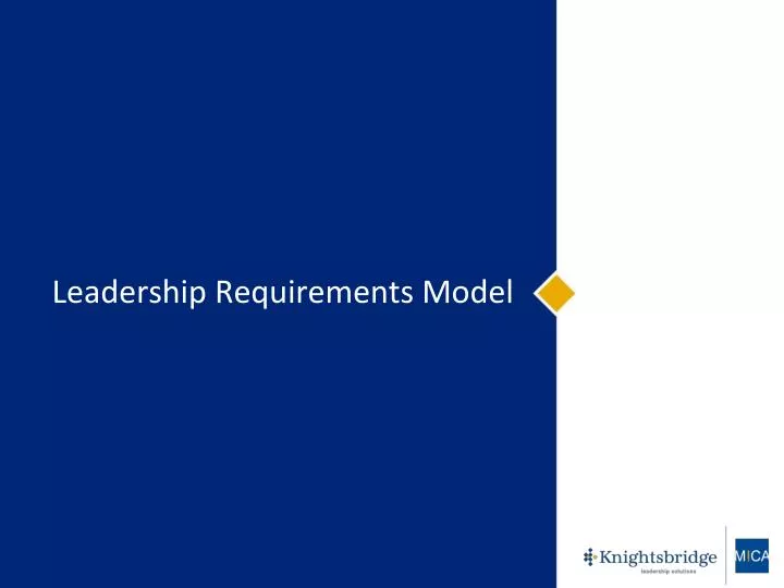 leadership requirements model