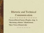Rhetoric and Technical Communication - slide 1