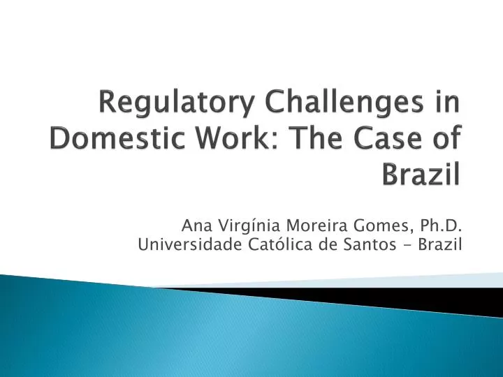 regulatory challenges in domestic work the case of brazil