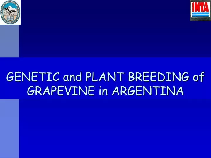 genetic and plant breeding of grapevine in argentina