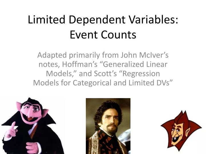 limited dependent variables event counts