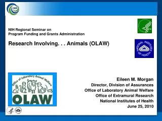 NIH Regional Seminar on Program Funding and Grants Administration Research Involving. . . Animals (OLAW)