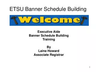 ETSU Banner Schedule Building