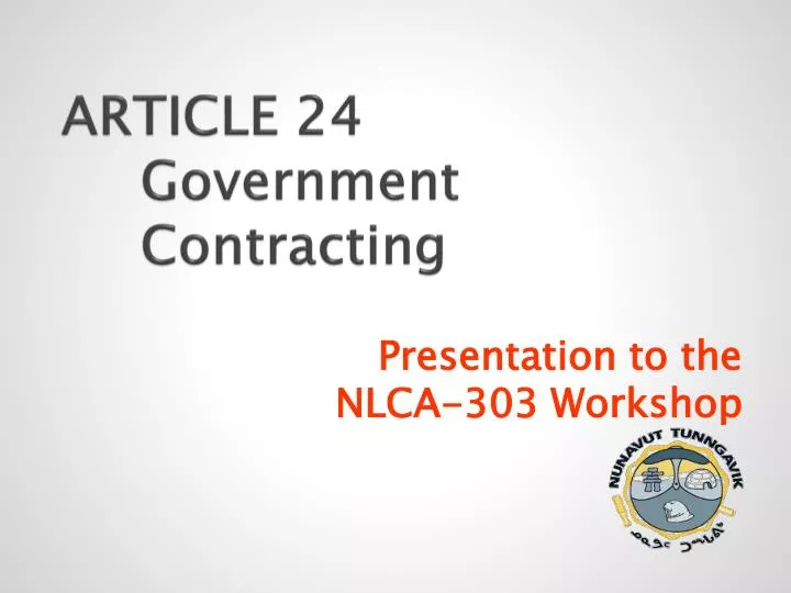 article 24 government contracting