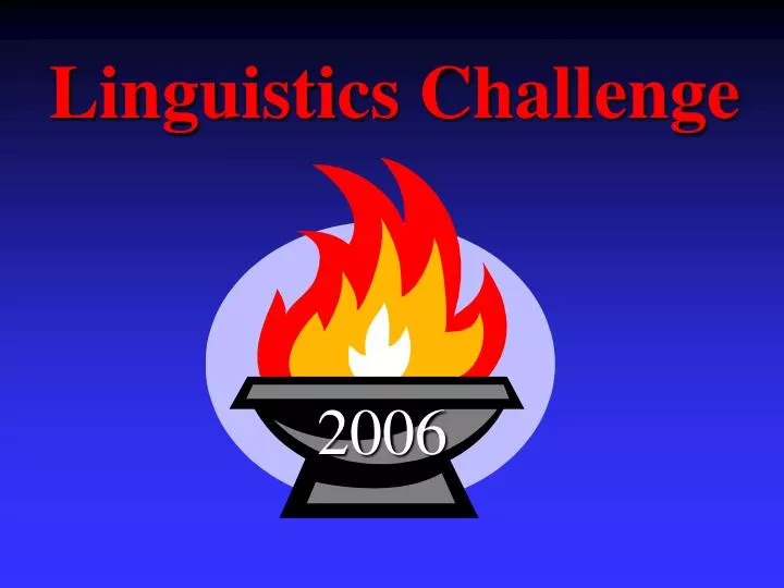 linguistics challenge